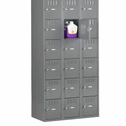 Tennsco Six-Tier Box Locker, 3-Wide, 72