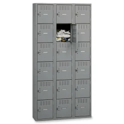 Tennsco Six-Tier Box Locker, 3-Wide, 72