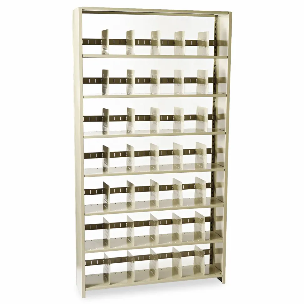 Tennsco Snap-Together Open Shelving Unit, 88"H x 48"W x 12"D, Sand
