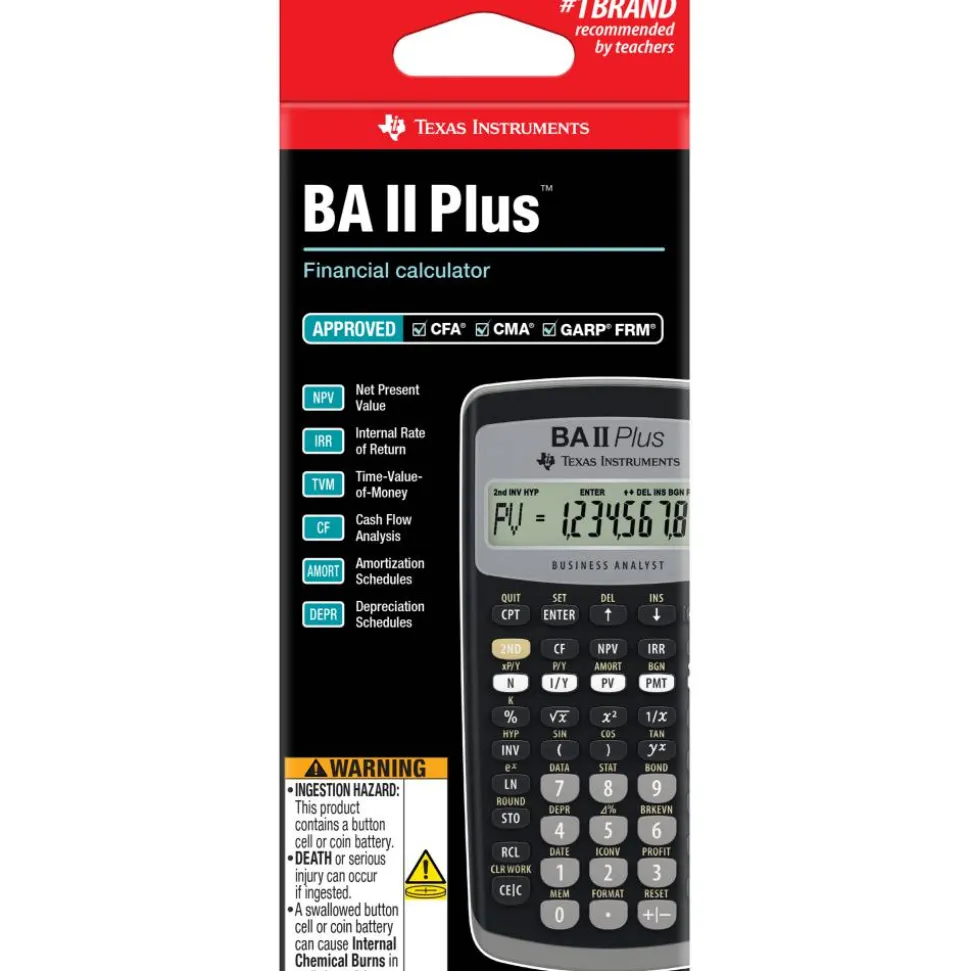Texas Instruments BA II Plus Financial Calculator