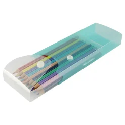 Textured Slider Pencil Box, Assorted Colors