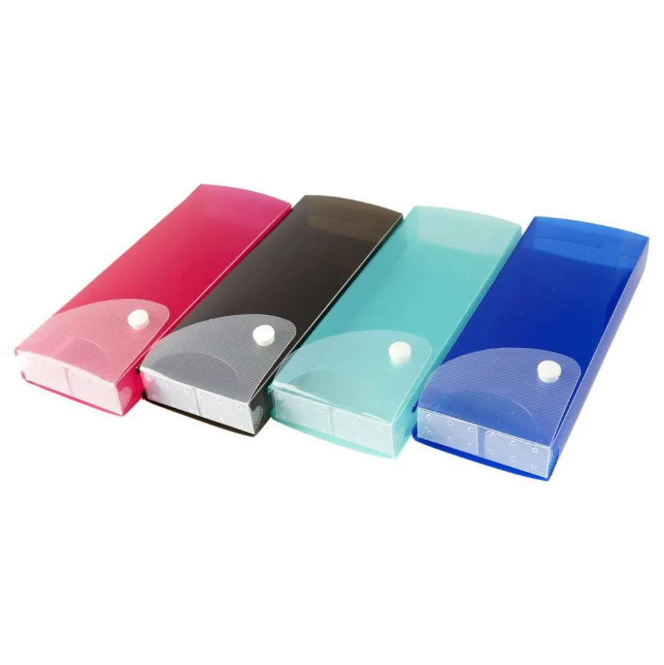 Textured Slider Pencil Box, Assorted Colors