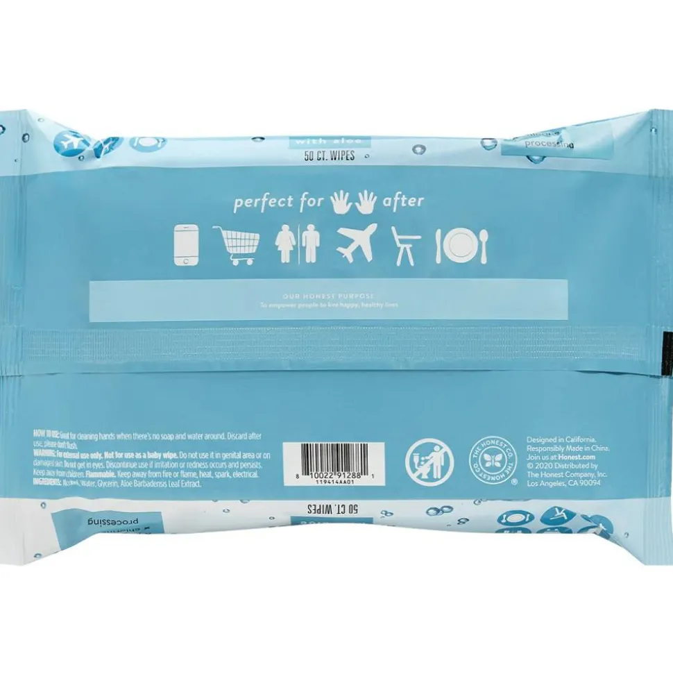 The Honest Company Sanitizing Wipes, Unscented, 50 Wipes