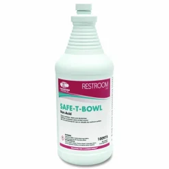 Theochem Laboratories Safe-T-Bowl Liquid Toilet Bowl Cleaner, Unscented, 32 oz Bottle, 12/Carton