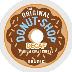 The Original Donut Shop Decaf Keurig Single-Serve K-Cup Pods, Medium Roast, 24 Pods Per Pack, Case Of 4 Packs