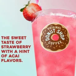 The Original Donut Shop Iced Refreshers, Strawberry Açaí Flavor, Keurig Single Serve K-Cup Pods, Box of 20 K-Cup Pods