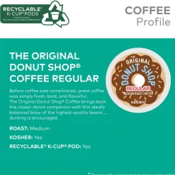 The Original Donut Shop Regular Coffee Single-Serve K-Cup, Pack of 70 Pods