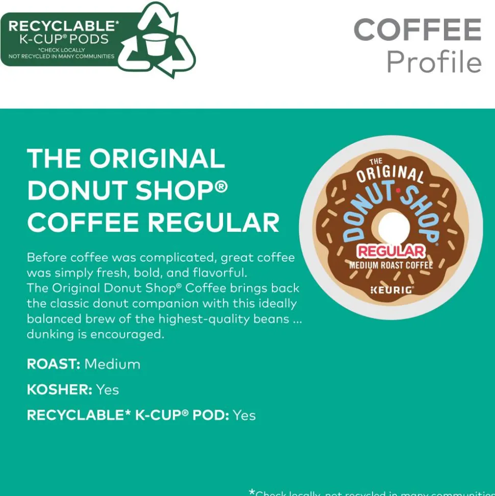 The Original Donut Shop Regular Coffee Single-Serve K-Cup, Pack of 70 Pods