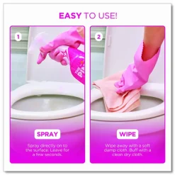 The Pink Stuff Miracle Bathroom Foam Cleaner, Fruity Scent, 25.4 oz Trigger Spray Bottle