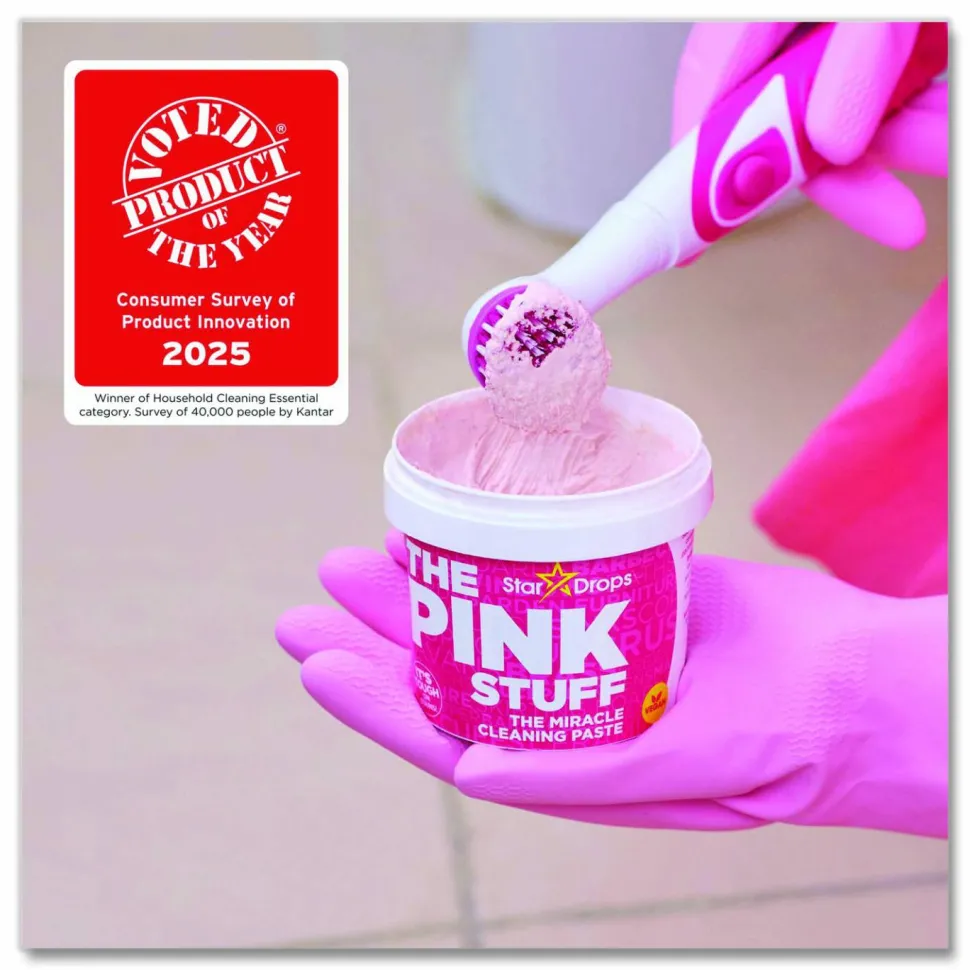The Pink Stuff Miracle Cleaning Paste, Fruity Scent, 17.6 oz Jar, 6/Carton