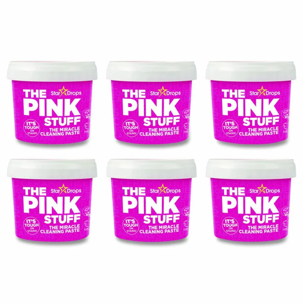 The Pink Stuff Miracle Cleaning Paste, Fruity Scent, 17.6 oz Jar, 6/Carton
