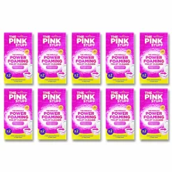 The Pink Stuff Miracle Power Foaming Toilet Cleaner, Fruity Scent, 3.5 oz Packet, 2 Packets/Box, 10 Boxes/Carton