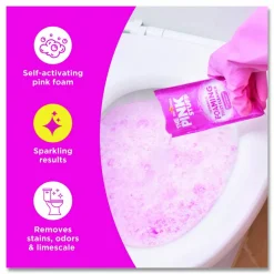 The Pink Stuff Miracle Power Foaming Toilet Cleaner, Fruity Scent, 3.5 oz Packet, 2 Packets/Box, 10 Boxes/Carton
