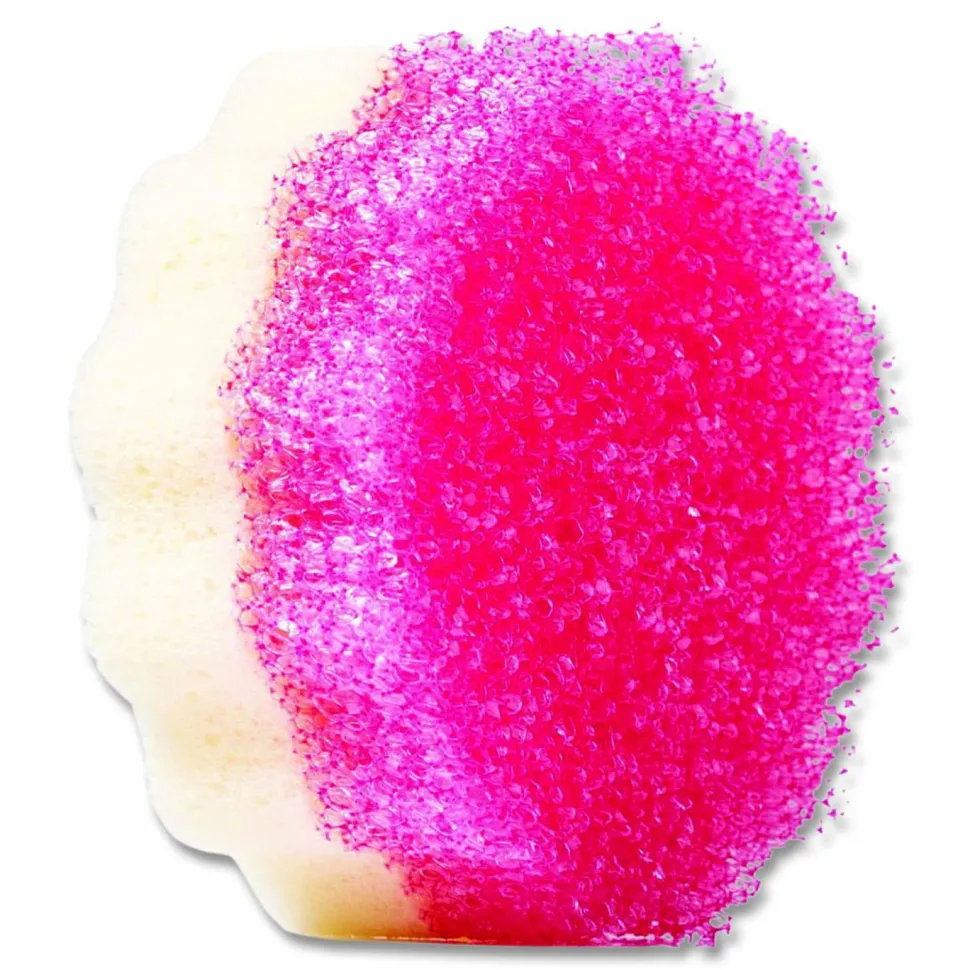 The Pink Stuff Sqeezy Dual-Sided Sponge and Scrubber, 4" x 5.3", 3.8" Thick, Pink/Ivory, 12/Carton