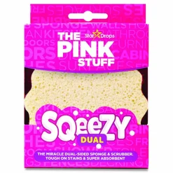 The Pink Stuff Sqeezy Dual-Sided Sponge and Scrubber, 4