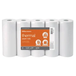 Thermal Paper Rolls, 3-1/8" x 230', White, Pack Of 10
