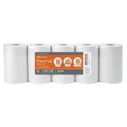 Thermal Paper Rolls, 2-1/4" x 50', White, Pack Of 10