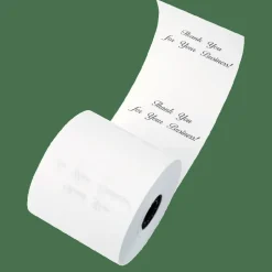 Thermal Preprinted "Thank You" Paper Rolls, 3-1/8" x 230', White, Pack Of 8