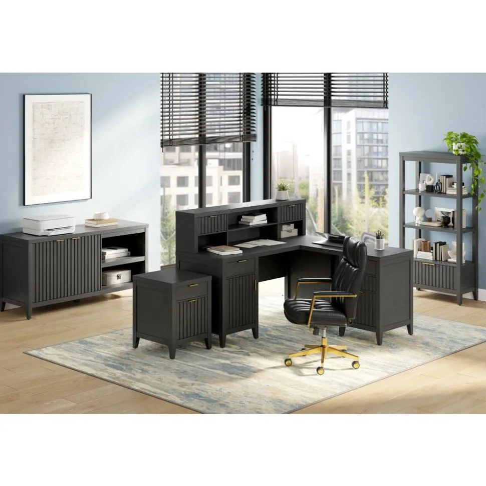 Thomasville Rivington 20-3/4"D Vertical 2-Drawer File Cabinet, Raven Black