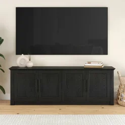 Thornwell Rectangular TV Stand for TV's up to 78" in Black Grain
