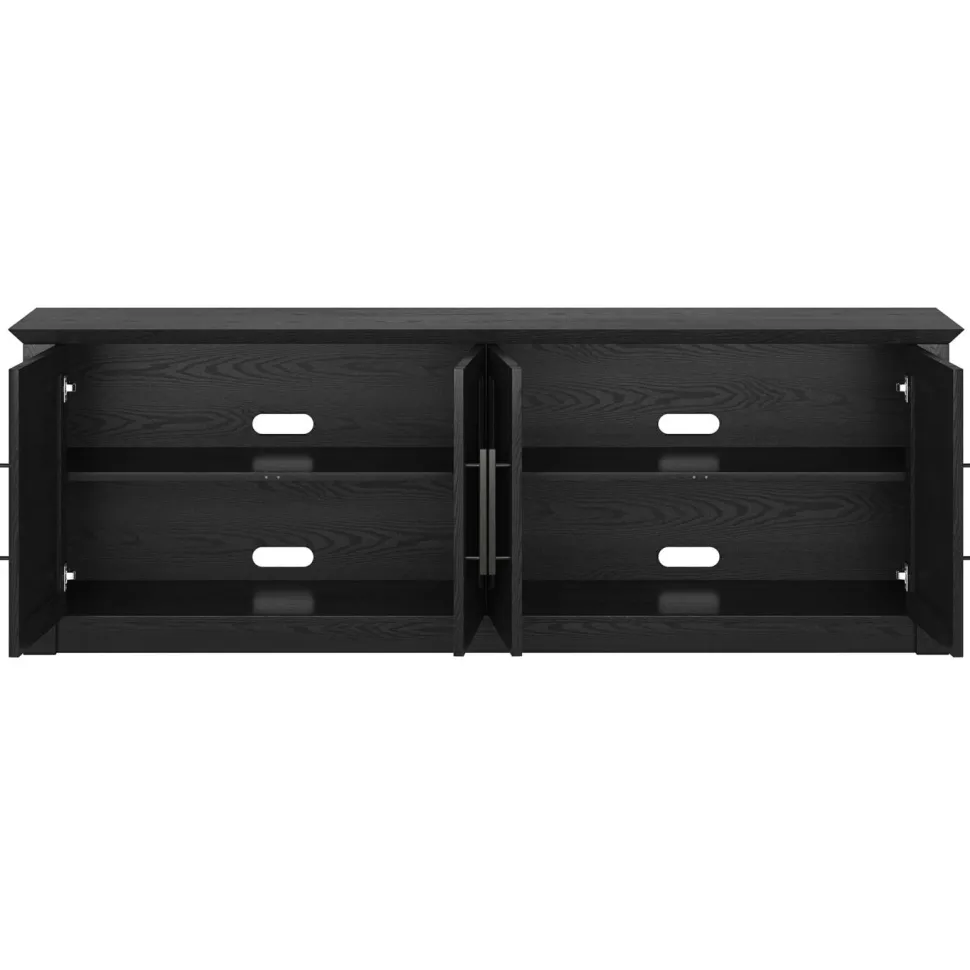 Thornwell Rectangular TV Stand for TV's up to 78" in Black Grain