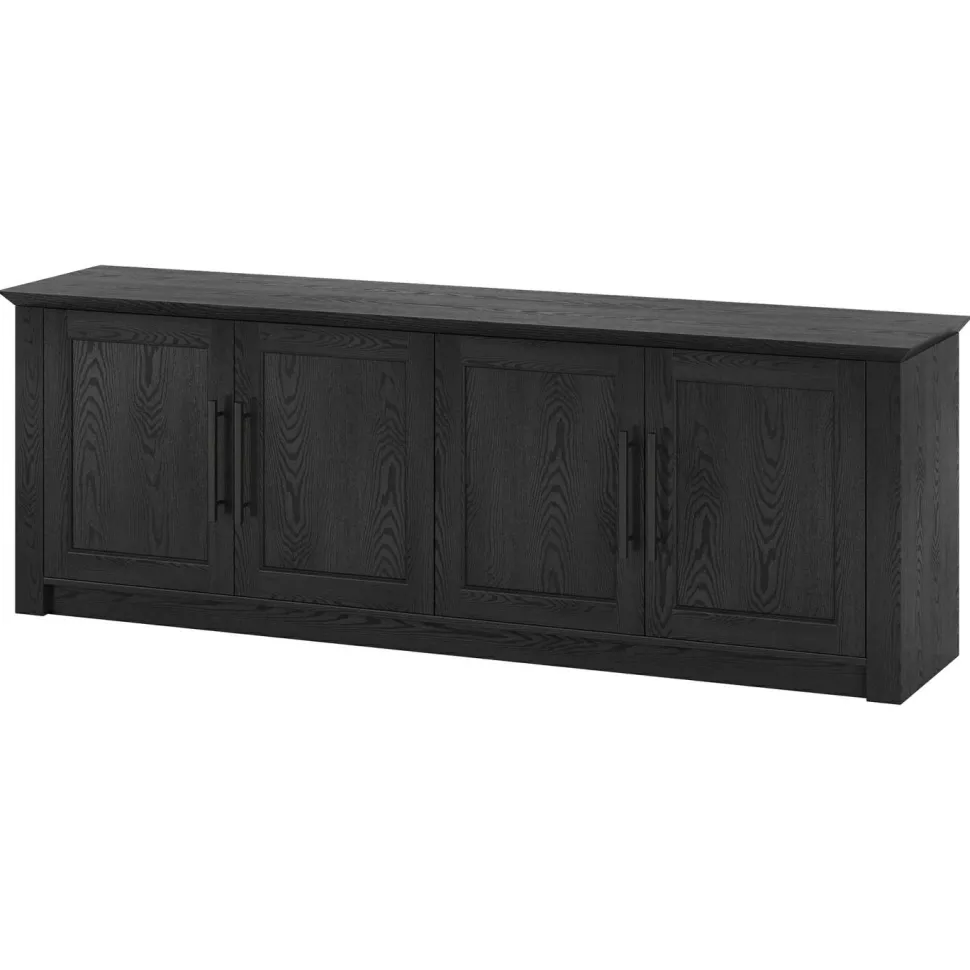 Thornwell Rectangular TV Stand for TV's up to 78" in Black Grain