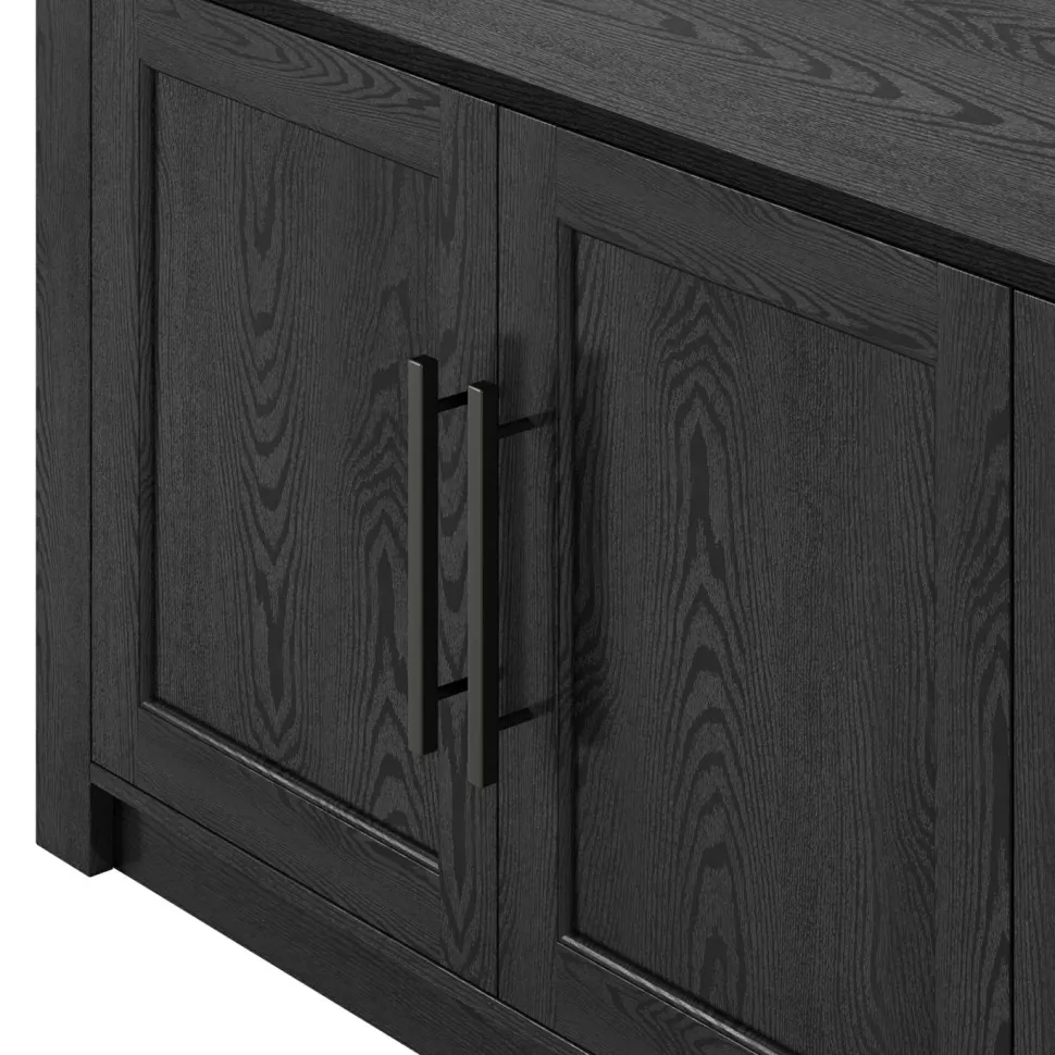 Thornwell Rectangular TV Stand for TV's up to 78" in Black Grain