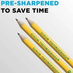 Ticonderoga #2 Pre-sharpened Pencils, 0.7 mm, Yellow, Pack Of 72 Pencils