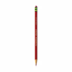 Ticonderoga Erasable Checking Pencils, Presharpened, Carmine Red, Pack Of 12