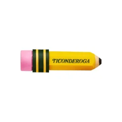 TICONDEROGA Erasers, Pencil Shaped, Yellow, 3 ct (38953)