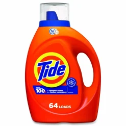 Tide HE Laundry Detergent, Original Scent, Liquid, 64 Loads, 80 oz Bottle, 4/Carton