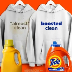 Tide Liquid Tide Laundry Detergent, Original Scent, 32 Loads, 40 oz Bottle, 6/Carton