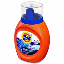 Tide Plus Bleach Alternative Liquid Laundry Detergent, HE Compatible, 16 Loads, Original Scent, 25 oz Bottle, 6/Carton