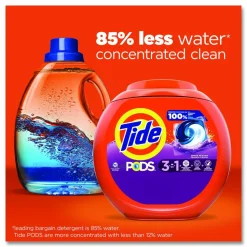 Tide PODS Laundry Detergent, HE Compatible, Spring Meadow, 57 oz Tub, 76 Pacs/Tub, 4 Tubs/Carton