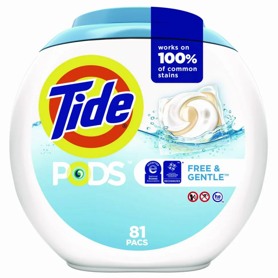 Tide Pods, Unscented, 81 Pods/Tub