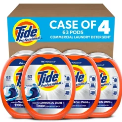 Tide Professional Commercial Power PODS Laundry Detergent, 63 PODS Per Pack, Case Of 4 Packs