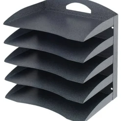 5-Tier Horizontal Desk Organizer, Letter Size, Granite