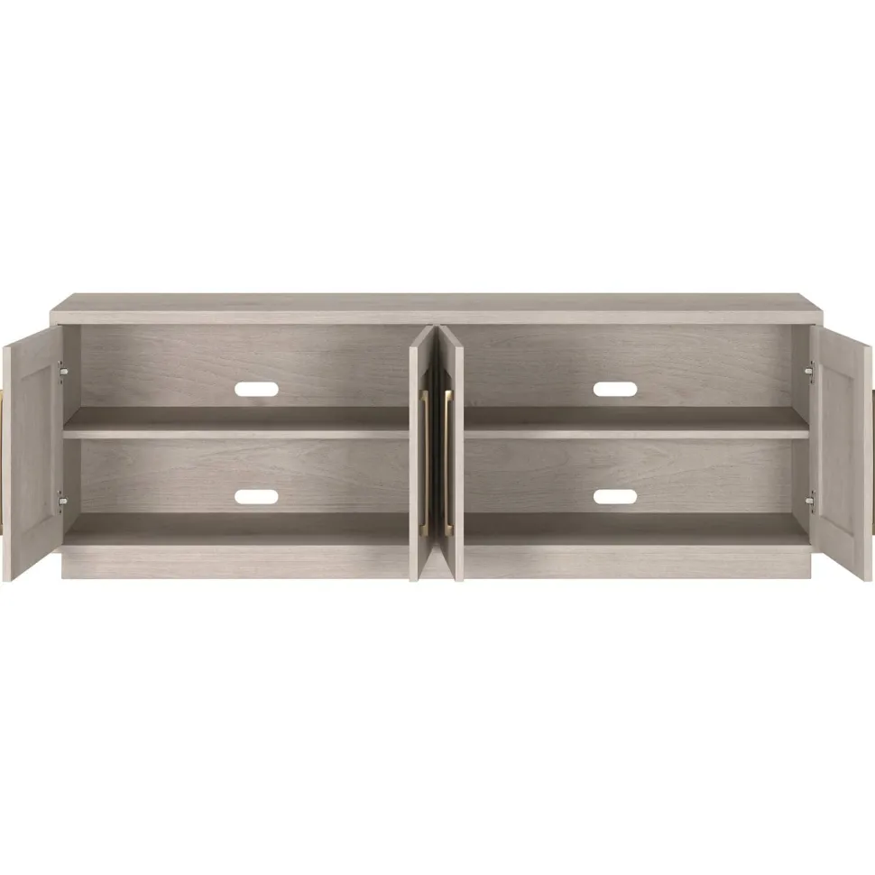 Tillman Rectangular TV Stand for TV's up to 75" in Alder White