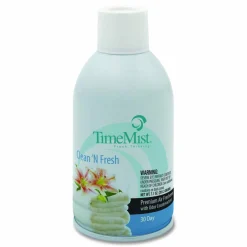 TimeMist Premium Metered Air Freshener Refill, Clean N Fresh, 7.1 oz Aerosol Spray, 12/Carton