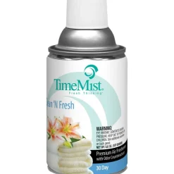 TimeMist Premium Metered Air Freshener Refill, Clean N Fresh, 7.1 oz Aerosol Spray, 12/Carton