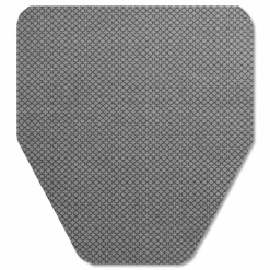 TOLCO Komodo Urinal Mat, Shield-Shaped, Gray Smooth Surface, 18" x 20", 6/Carton