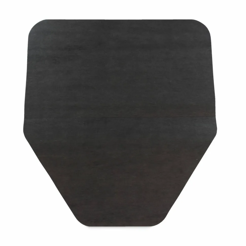 TOLCO Komodo Urinal Mat, Shield-Shaped, Gray Smooth Surface, 18" x 20", 6/Carton