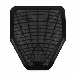 TOLCO Urinal Mat, Shield-Shaped, Black Non-Slip Perforated Surface, 20.75" x 18.5", 6/Carton