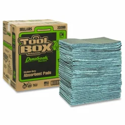 TOOLBOX DuraSoak Universal Sorbents Medium Duty Pad, 0.26 gal, 15 x 19, 100/Carton