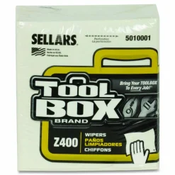 TOOLBOX Z400 Quarterfold Wipers, 1-Ply, 11.87 x 13, White, 12/Carton