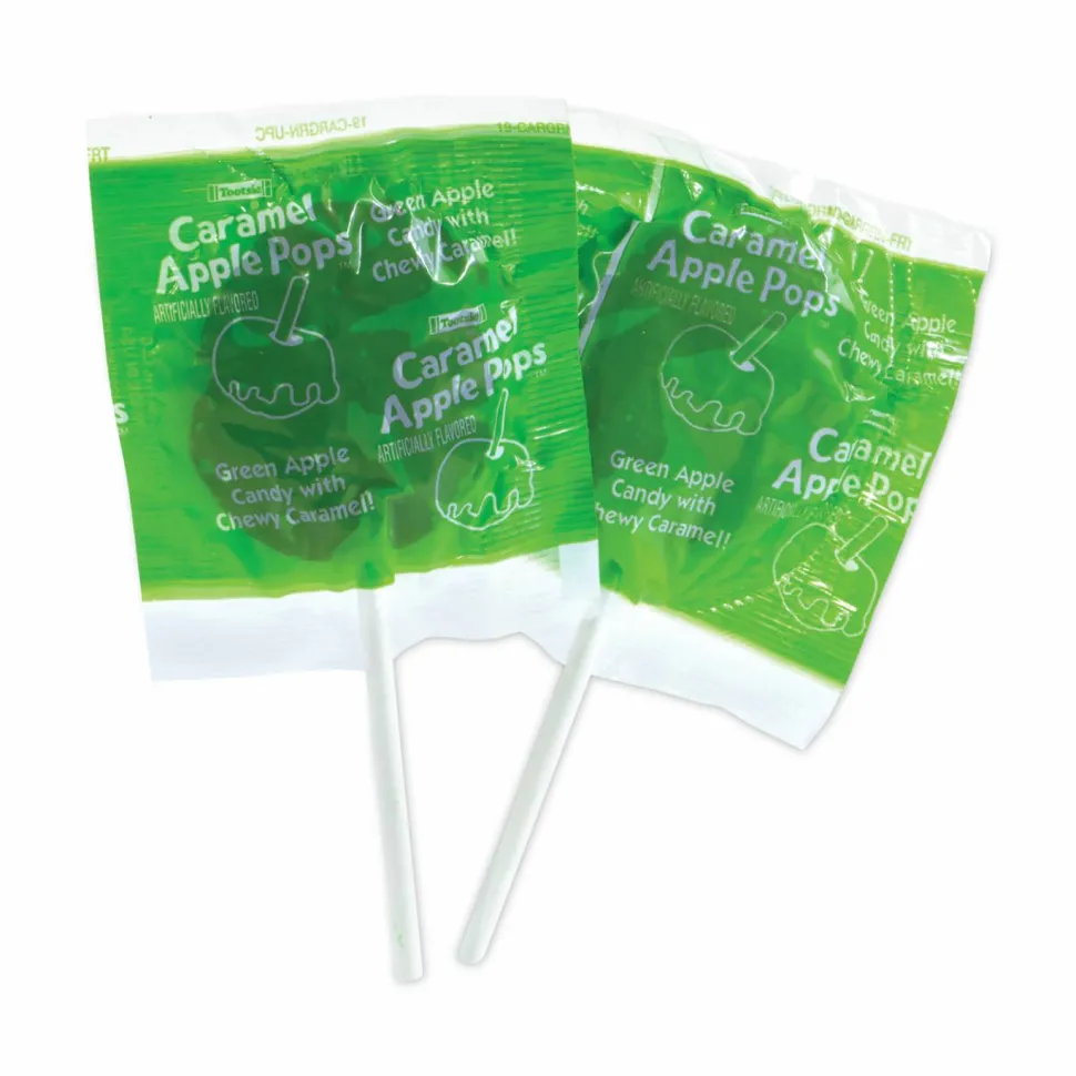 Tootsie Roll Caramel Apple Pops, 0.63 oz, 48/Carton