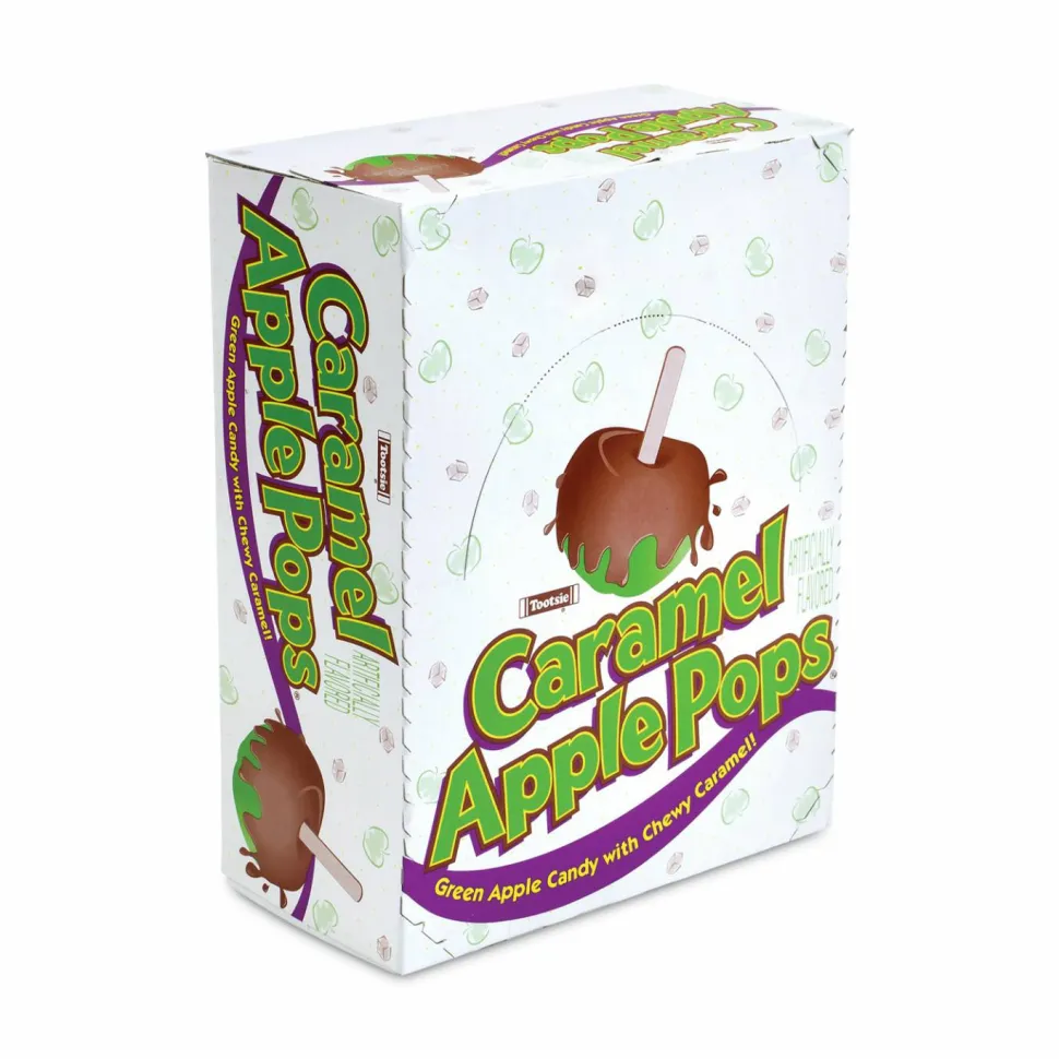Tootsie Roll Caramel Apple Pops, 0.63 oz, 48/Carton