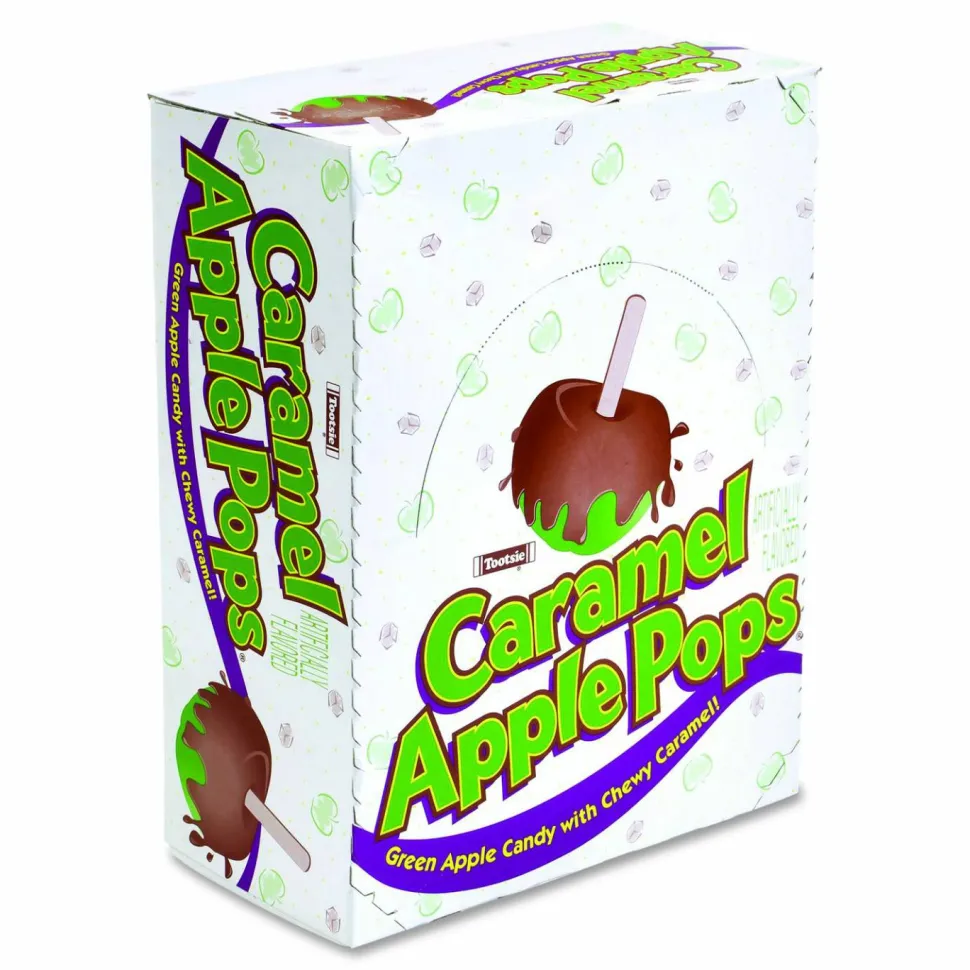 Tootsie Roll Caramel Apple Pops, 0.63 oz, 48/Carton