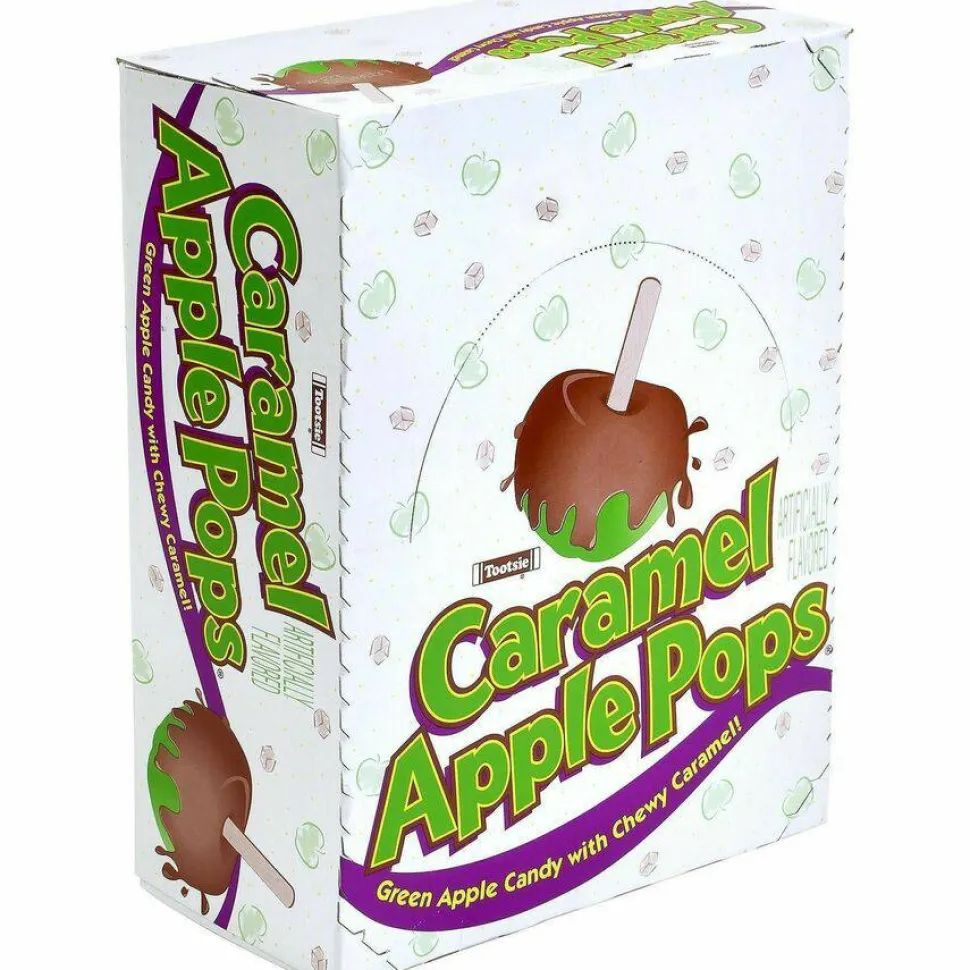 Tootsie Roll Caramel Apple Pops, 0.63 oz, 48/Carton