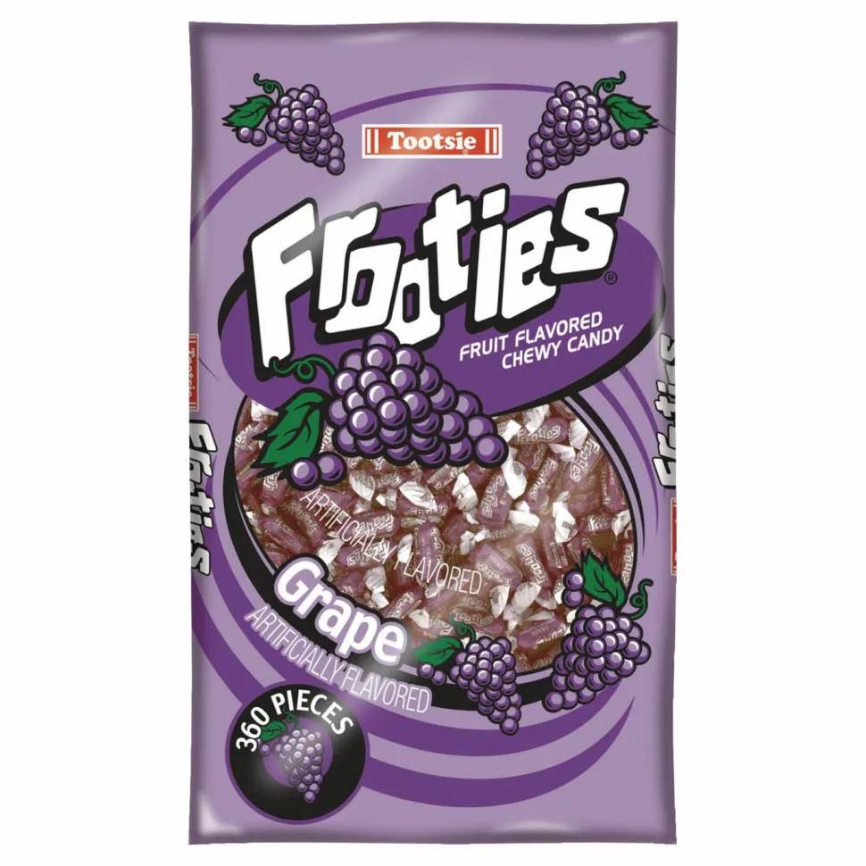 Tootsie Roll Frooties, Grape, 38.8oz Bag, 360 Pieces/Bag
